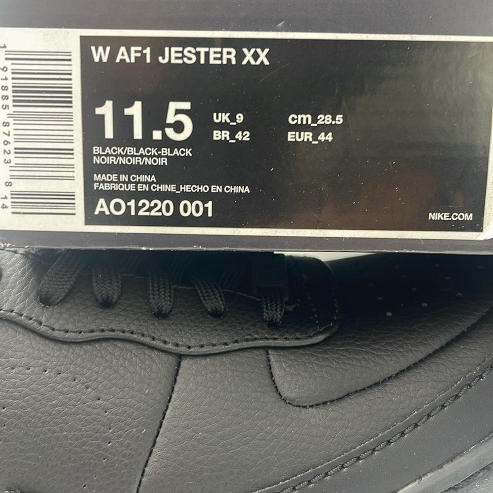 Nike Men’s AF1 JESTER XX BLACK:BLACK/BLACK 
AO1220 001 Platform Sneakers - Picture 16 of 16